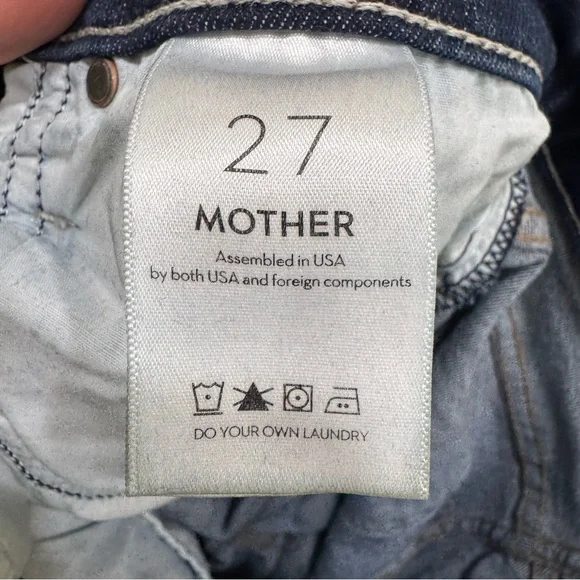 Mother Mid Rise Dazzler Ankle Straight Leg Wash Teaming Up Size 27 $248 - Picture 10 of 11